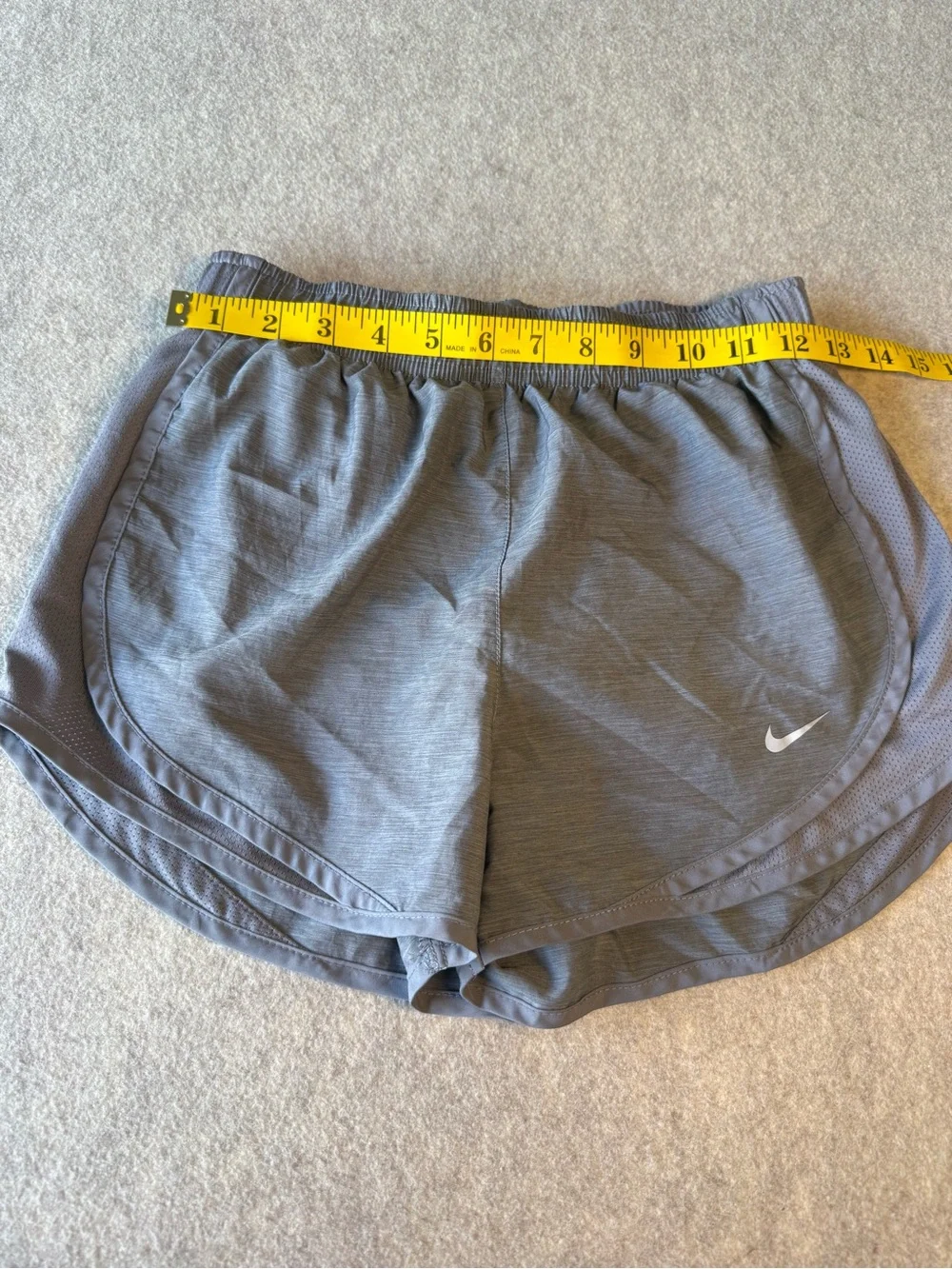 Nike Women's Heather Gray Athletic‎ Shorts with White Swoosh